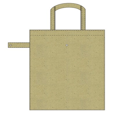 Folder Tote bag 15"X16"X5" Full Gusset -100% Natural Cotton Canvas -Self fabric Handles
