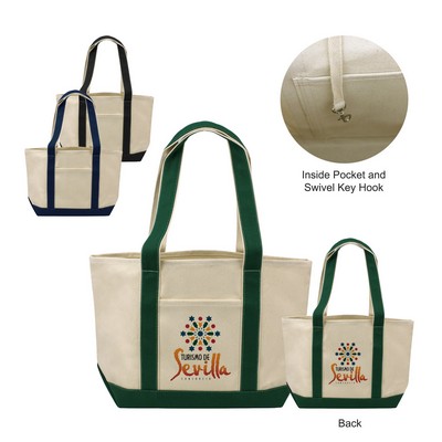 18 Oz. Heavy-Duty Cotton Canvas Boat Tote Bag